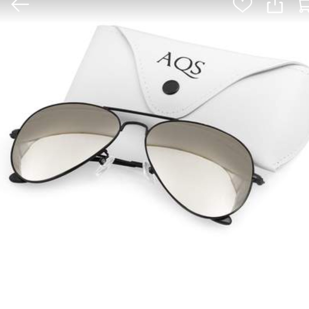 🔥 3 FOR $25 SALE 🔥 Oliver 58mm Aviator Sunglasses AQS Black Metal Mirrored NWOT - Picture 3 of 10